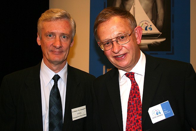 Graham Worthington (L) & Mike Derrett - 2008 Korea International Boat Show Show Promotion  © Marine Business News . http://www.marinebusinessnews.com